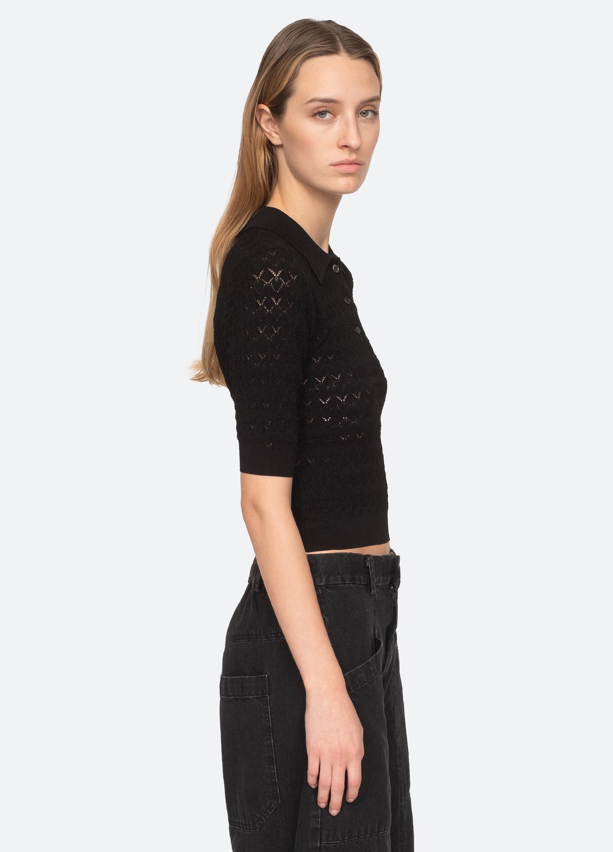 black-rue polo sweater-side view - 4