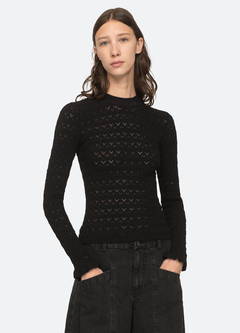 black-rue sweater-front view - 1