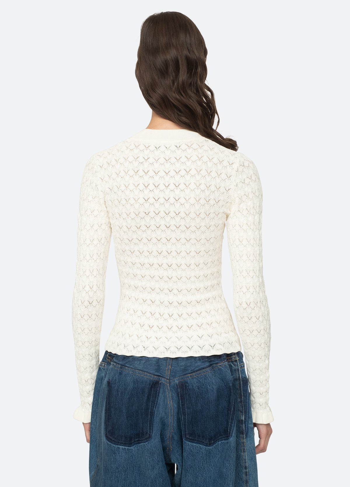 cream-rue sweater-back view - 10