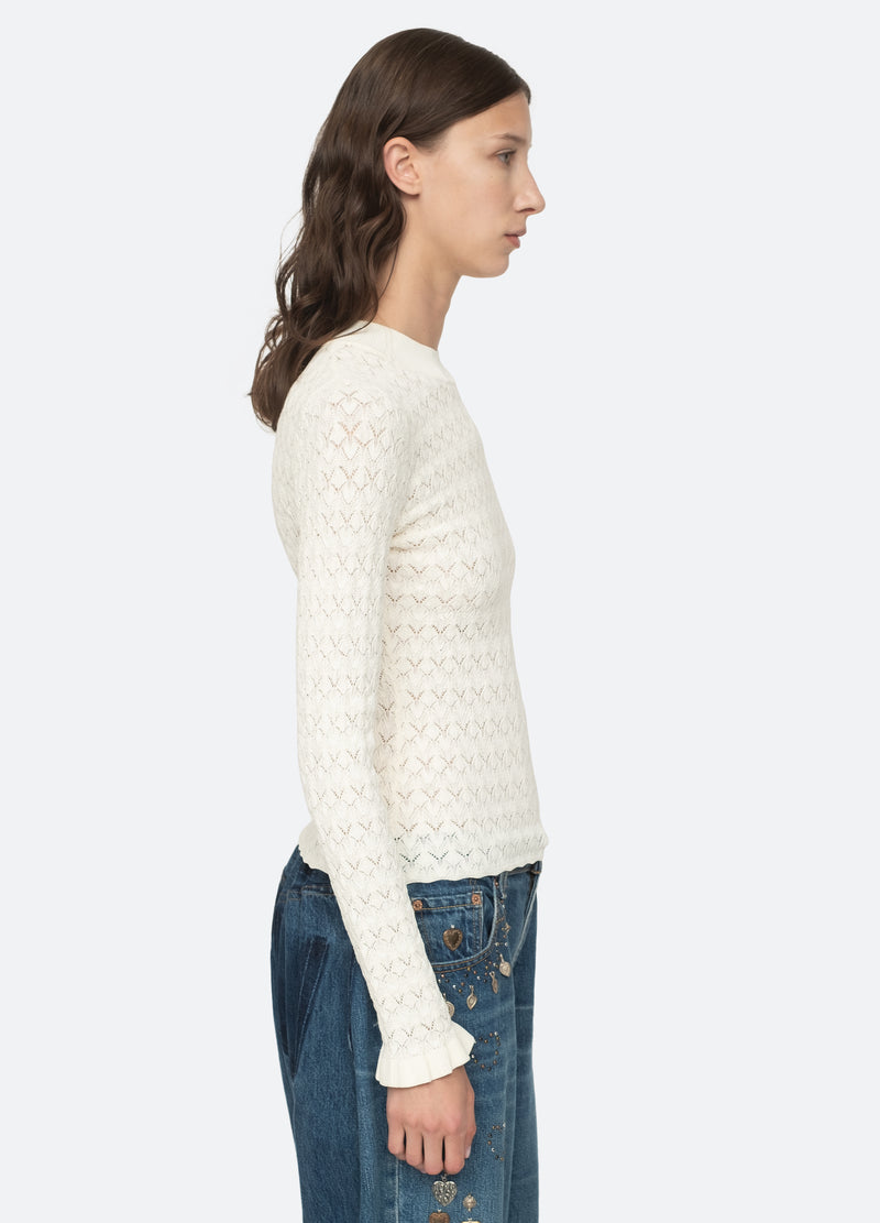 cream-rue sweater-side view - 12