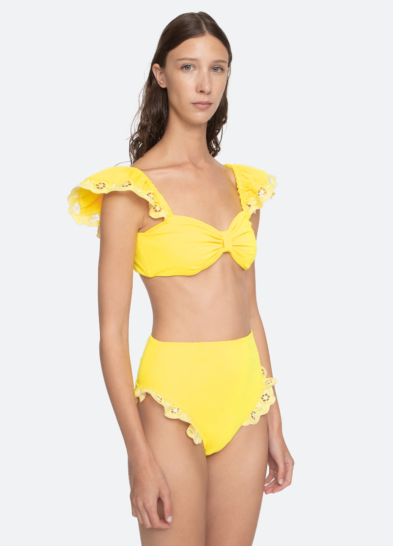 yellow-arabella bikini top-three quarter view - 13
