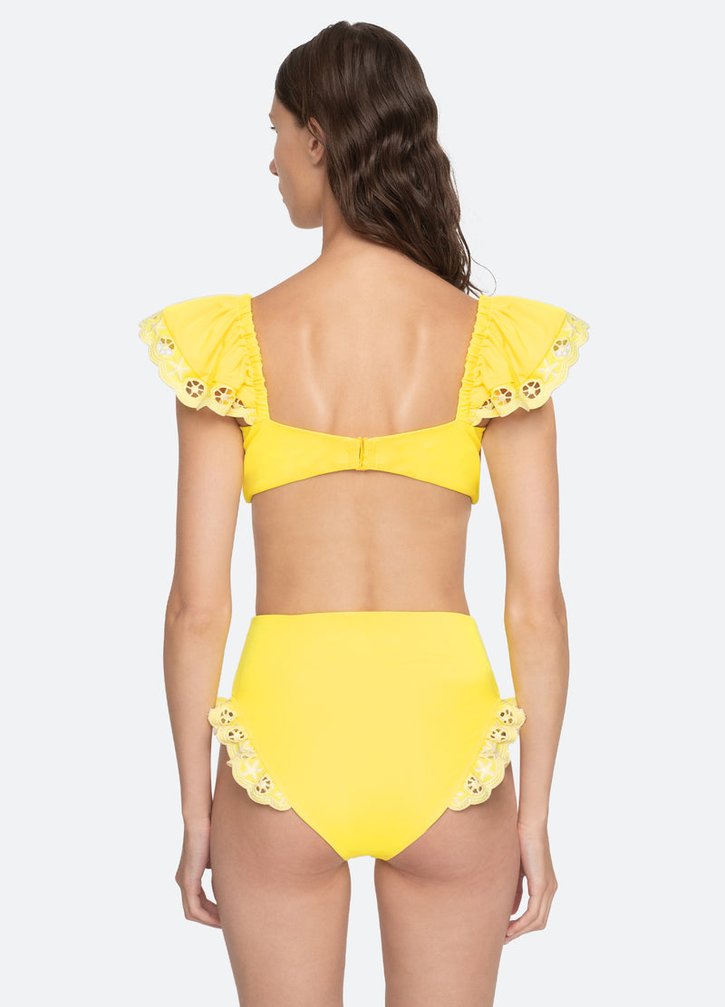 yellow-arabella bikini top-back view - 11