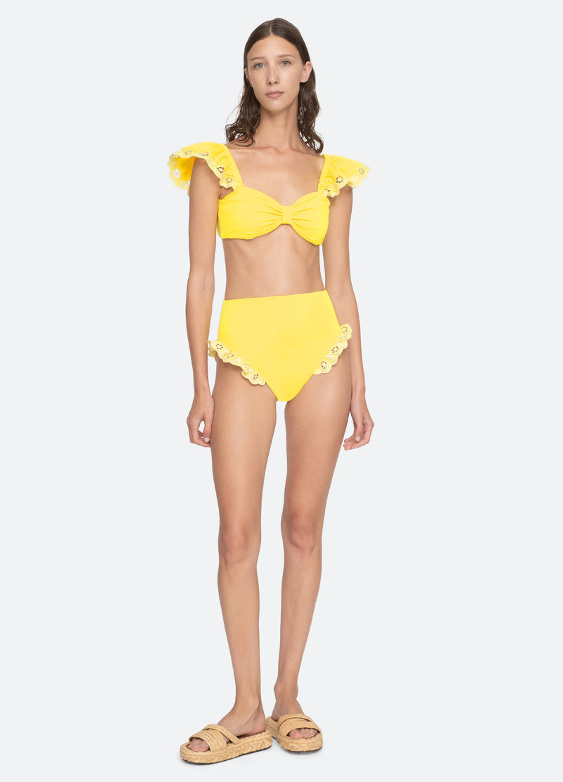 yellow-arabella bikini bottom-full body view - 3