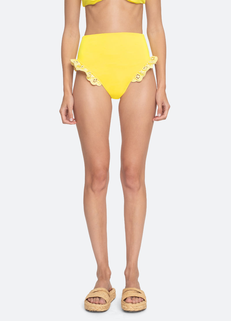 yellow-arabella bikini bottom-front view - 1