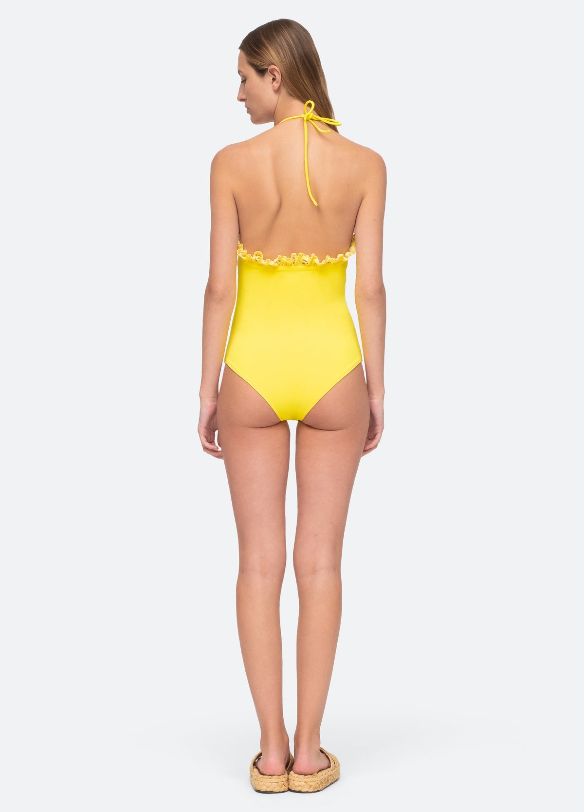 yellow-arabella one piece-back view - 6