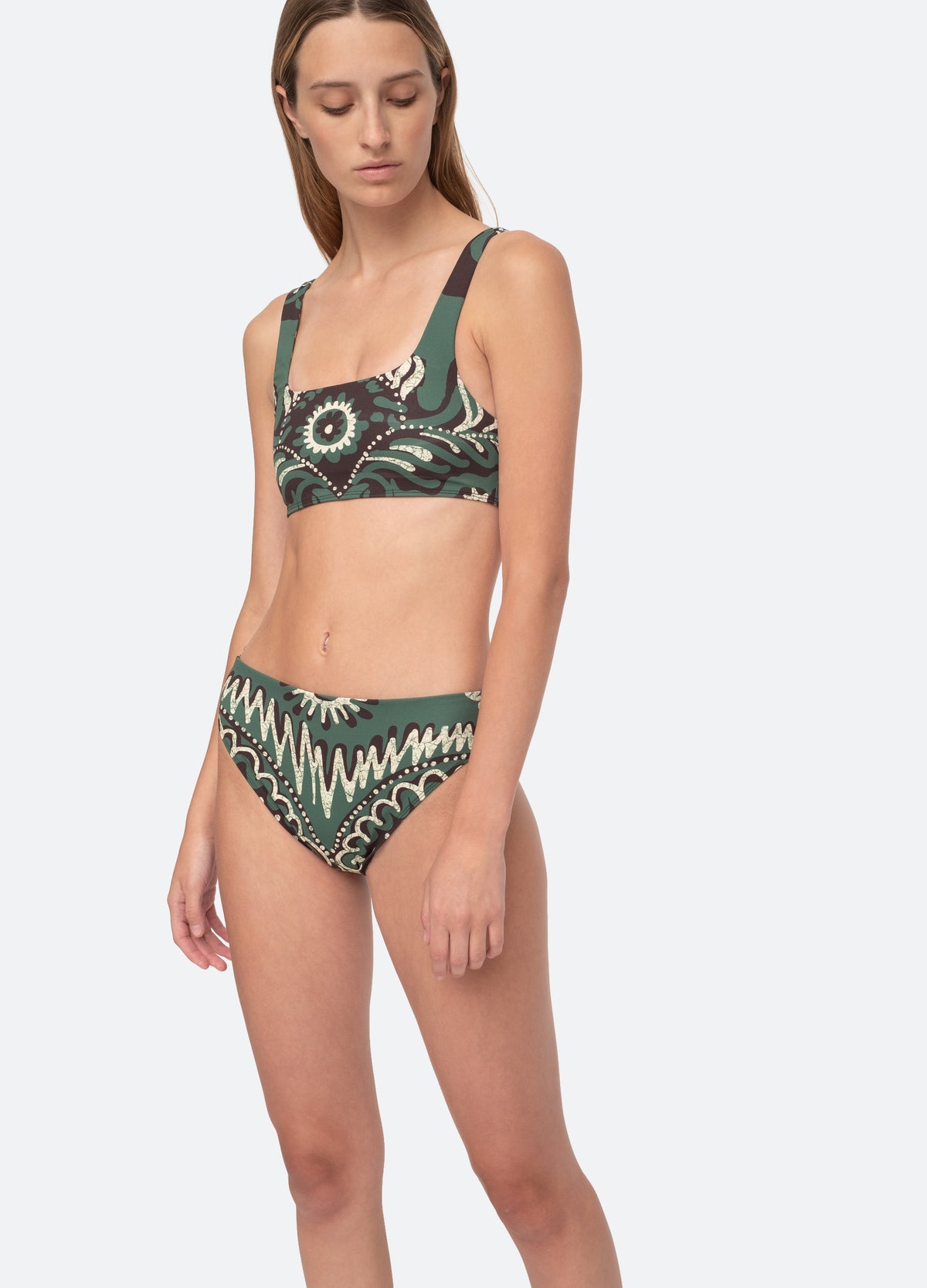 green-charlough bikini top-detail view - 7