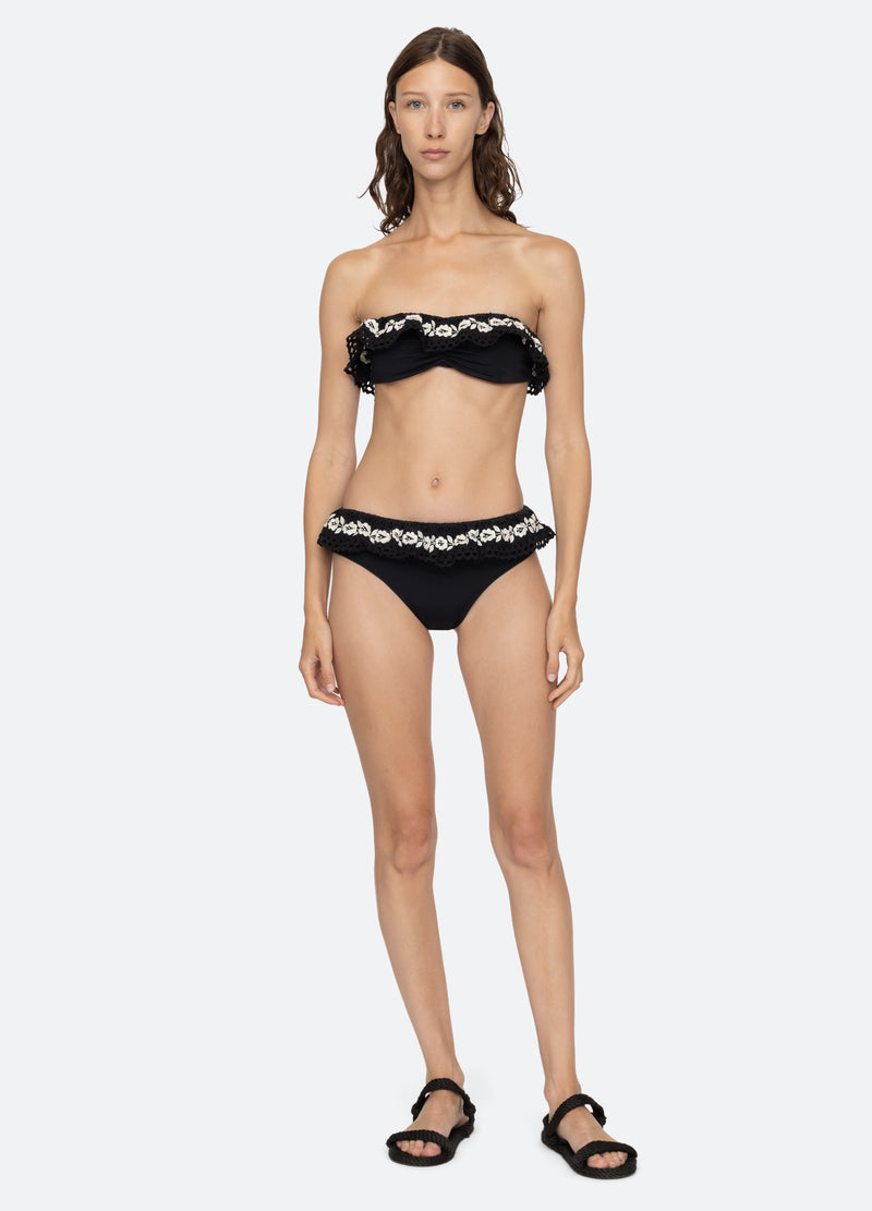 black-katya bikini bottom-full body view - 3