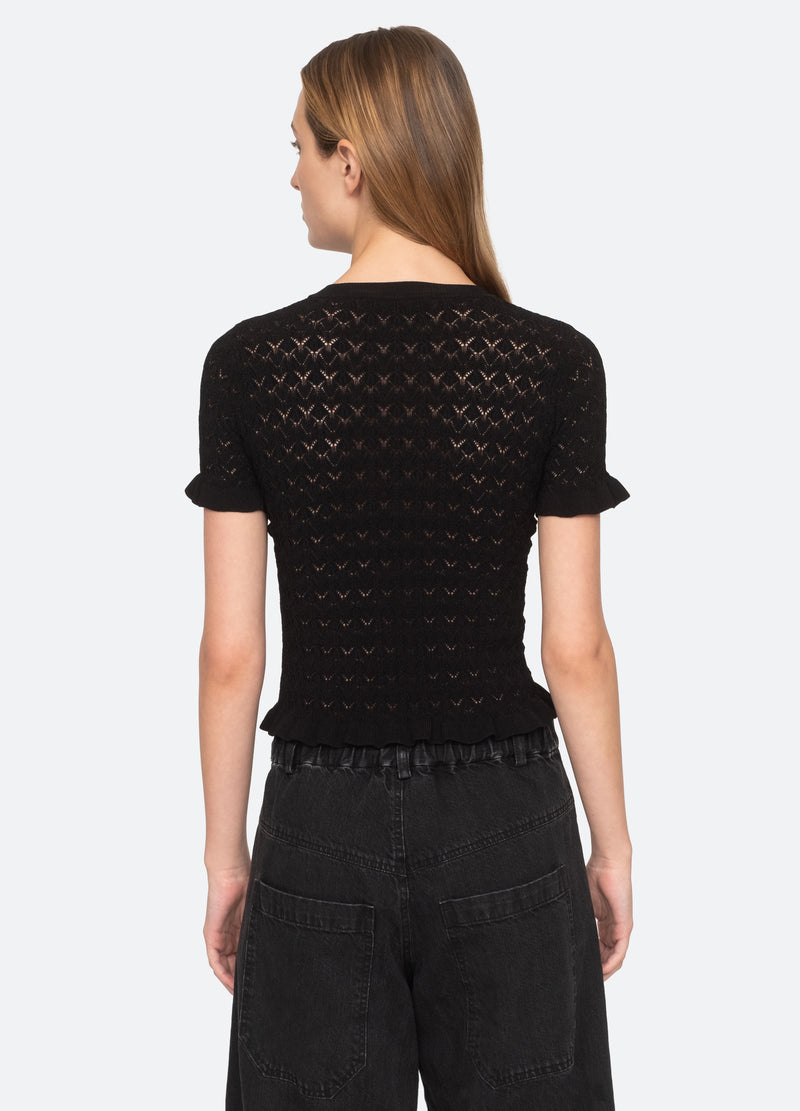black-rue s/s sweater-back view - 2