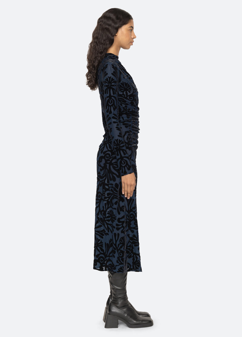 navy-alia dress-side view - 3