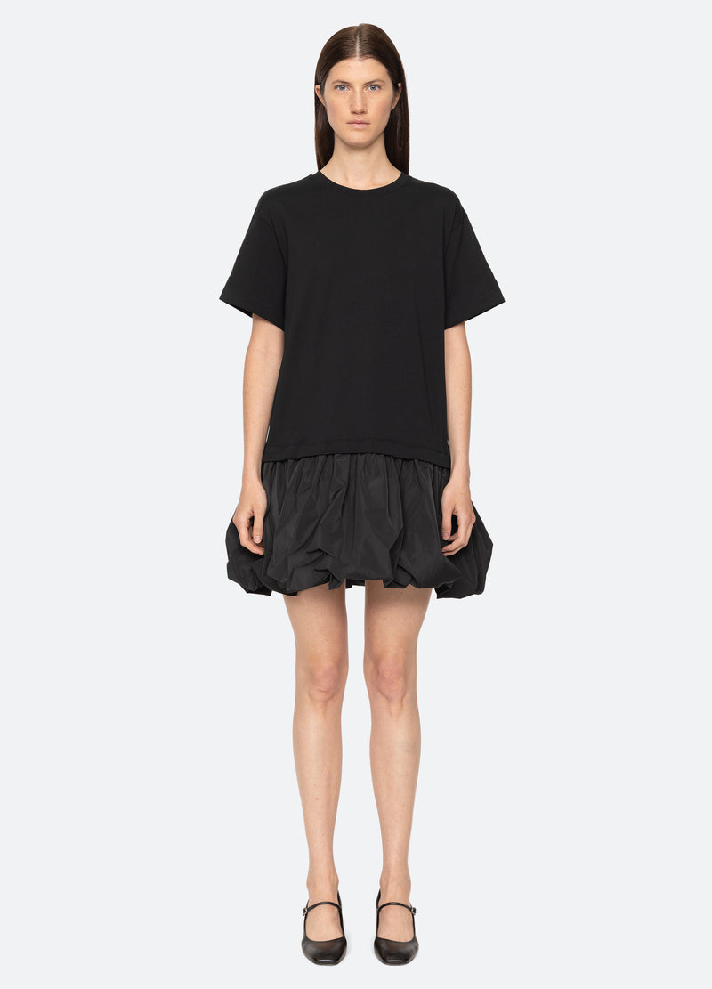 black-belen t-shirt dress-front view - 5