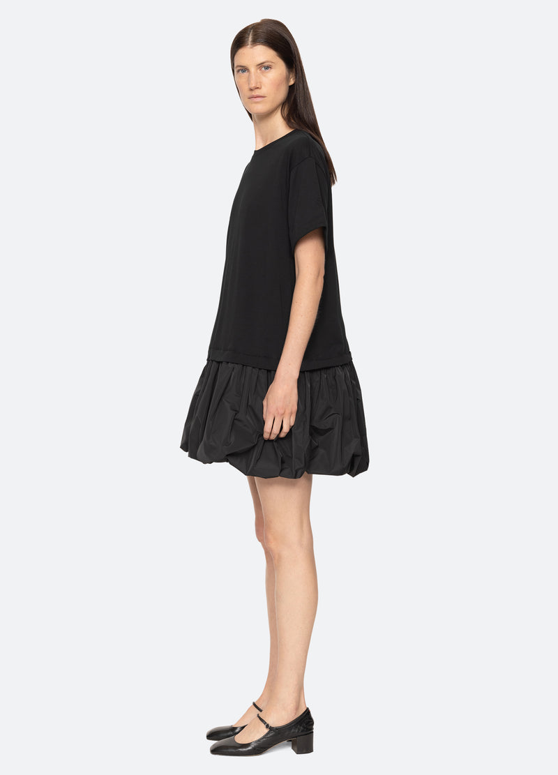 black-belen t-shirt dress-side view - 3