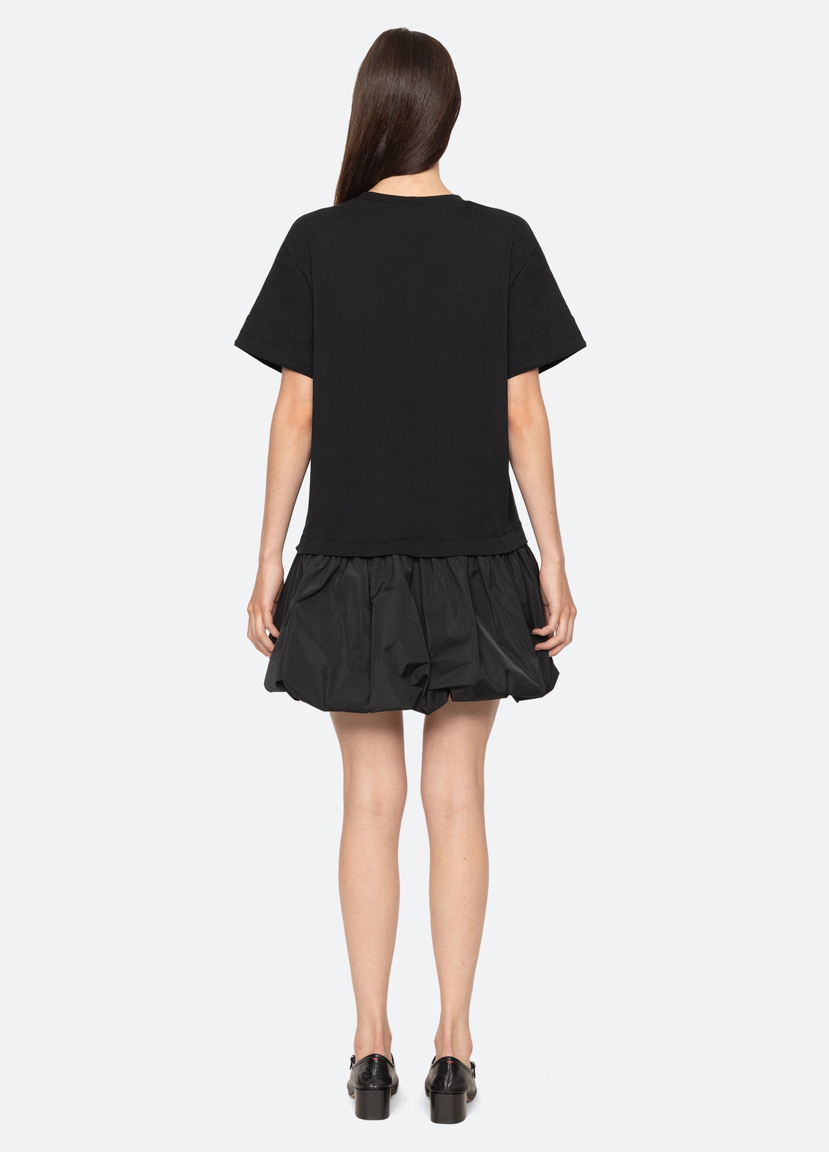 black-belen t-shirt dress-back view - 2