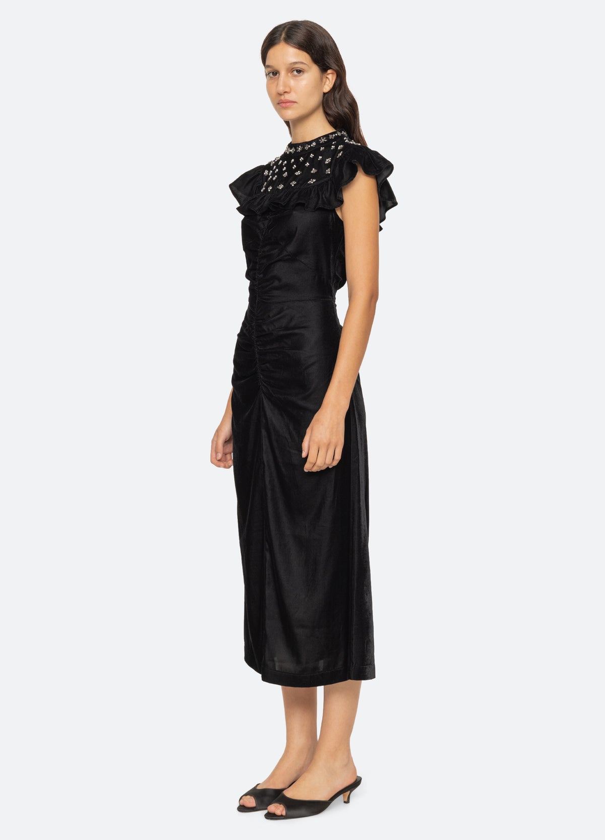 black-caryl dress-three quarter view - 6