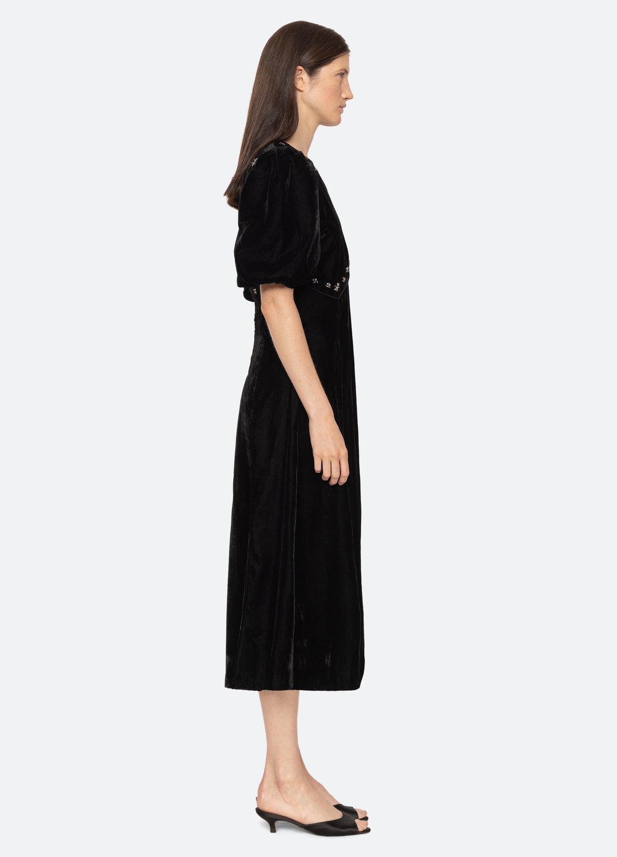 black-caryl s/s dress-side view - 4