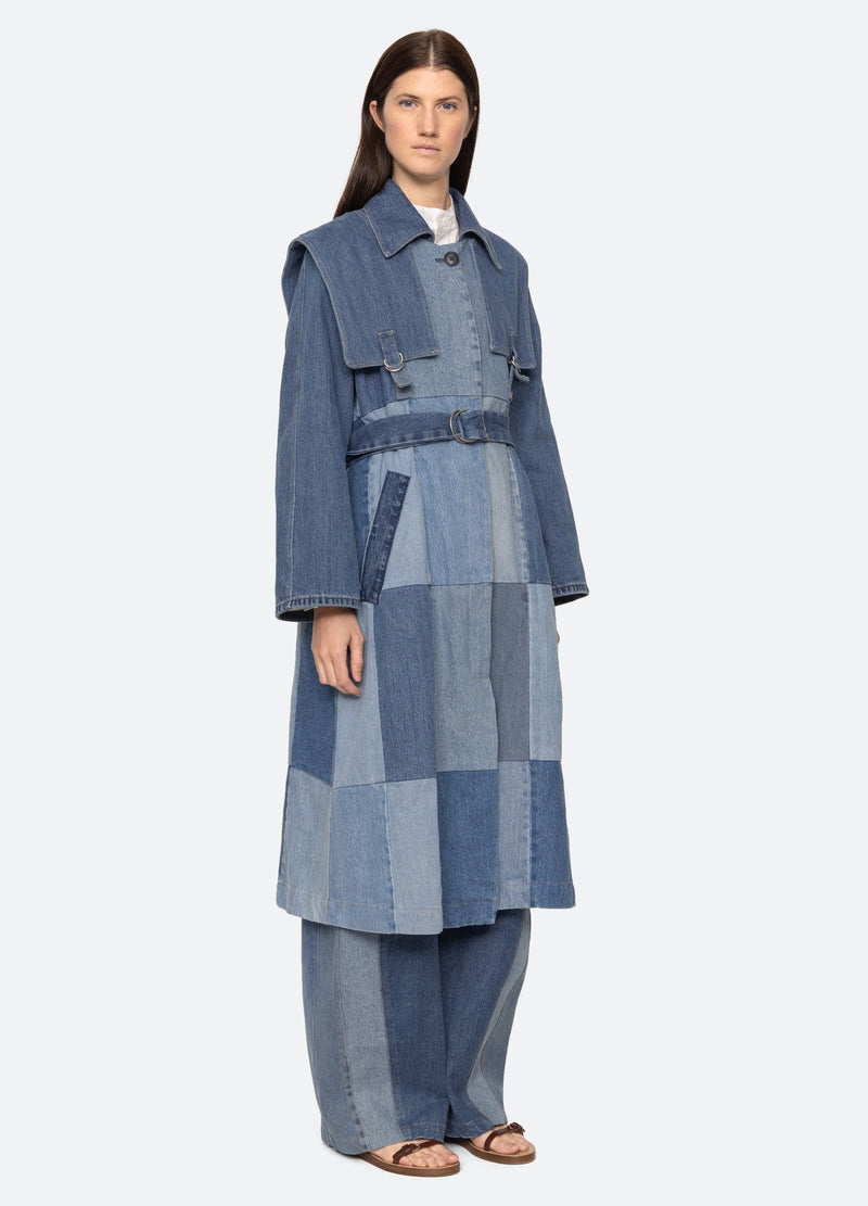 blue-elle coat-three quarter view - 5