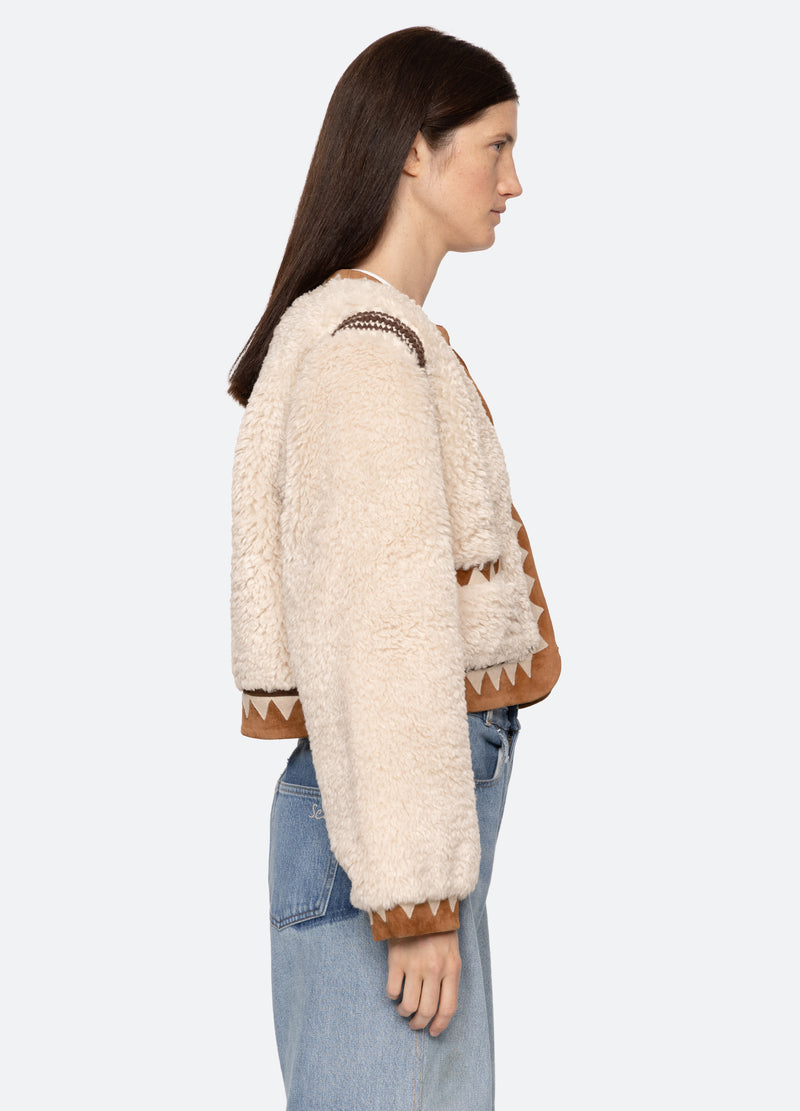 cream-ginevra jacket-side view - 3