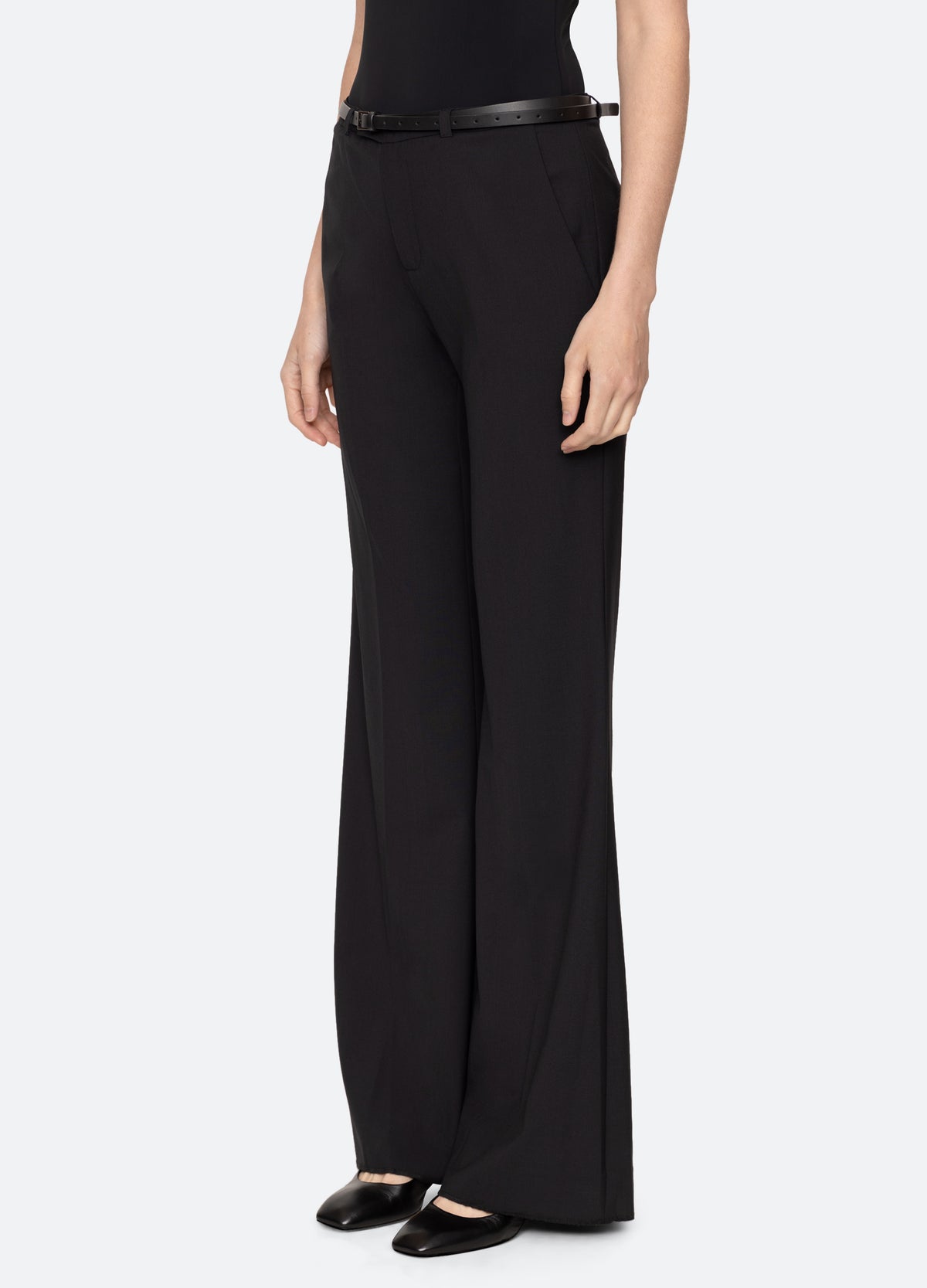 black-hallie pants-three quarter view - 5