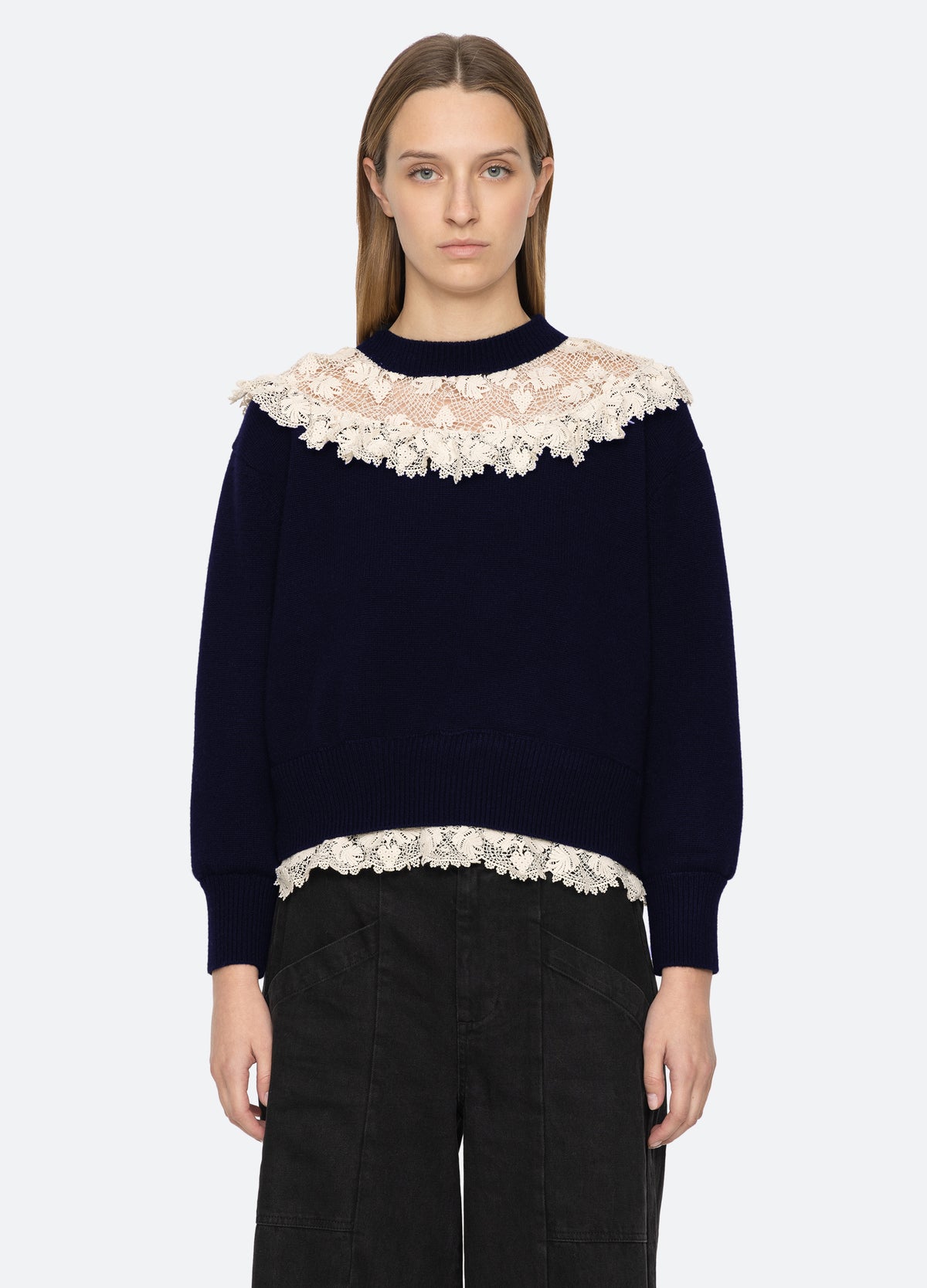 navy-kristeen sweater-front view 2 - 5