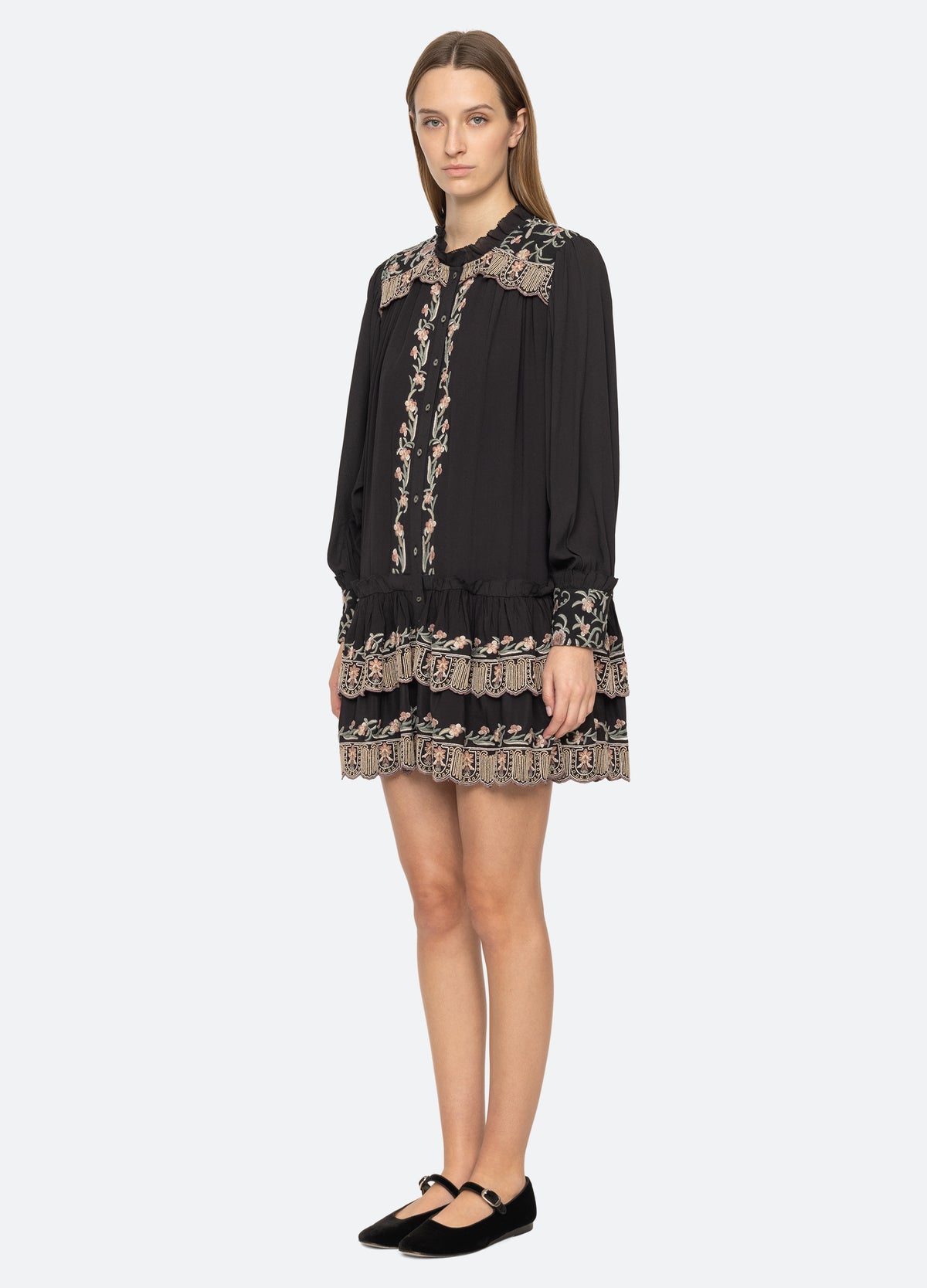 black-lacey tunic-three quarter view - 4