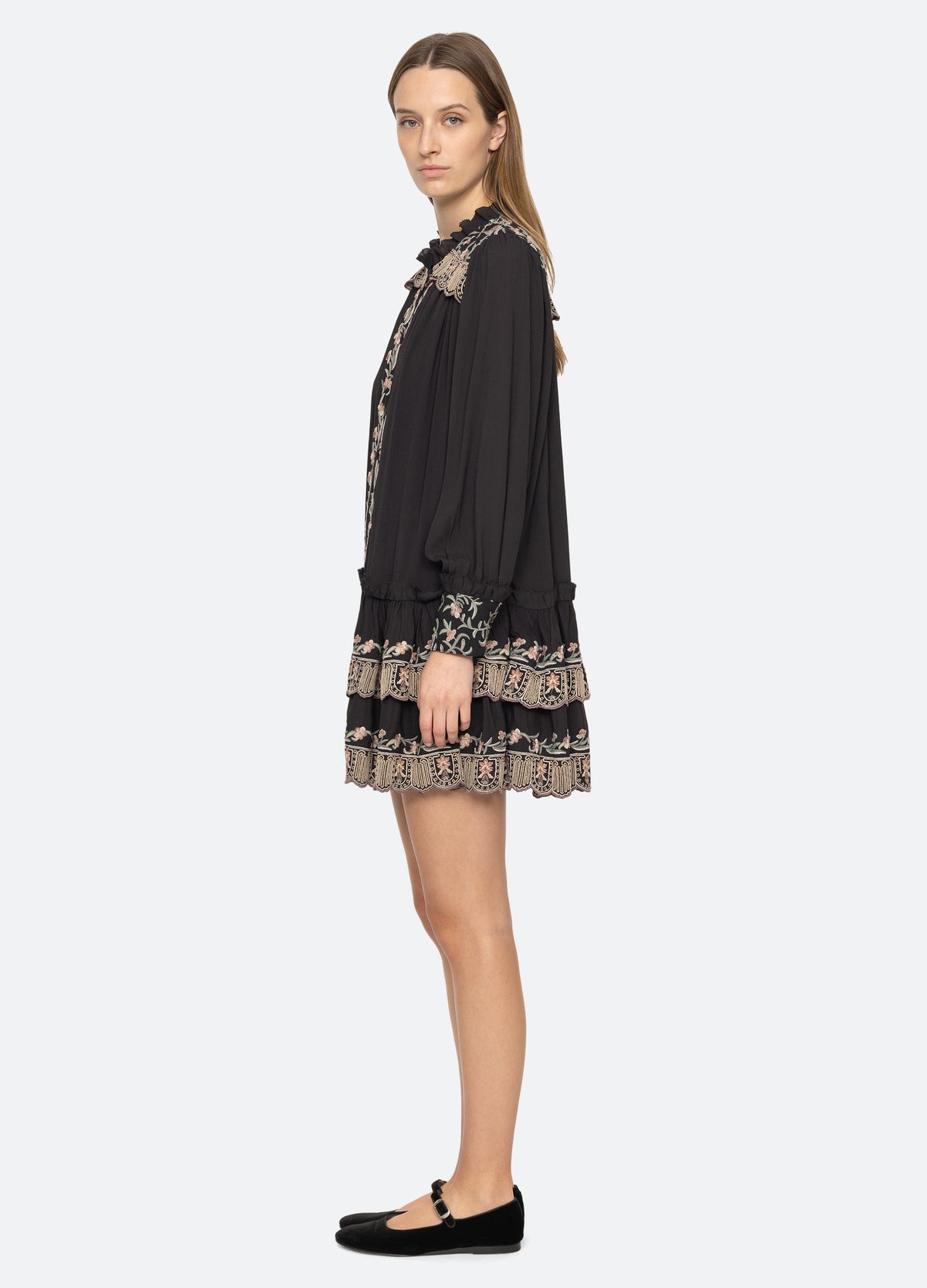 black-lacey tunic-side view - 3