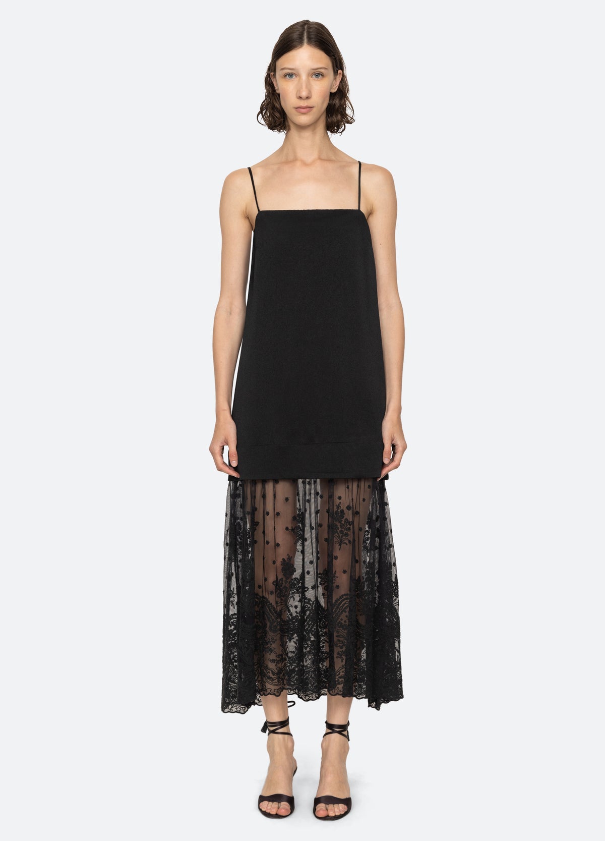 black-noa slip dress-front view 2 - 6