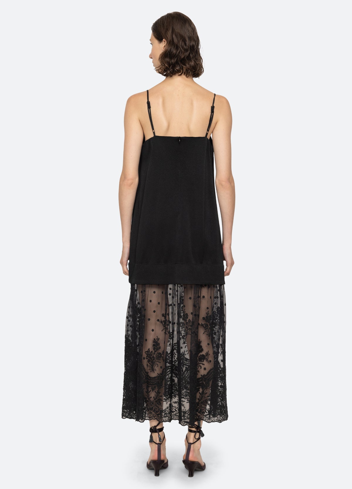 black-noa slip dress-back view - 2