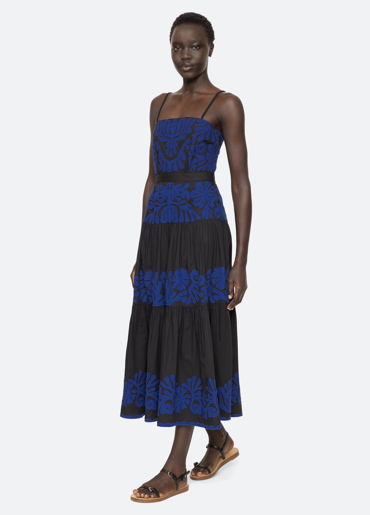 blue-agathe dress-front view - 9