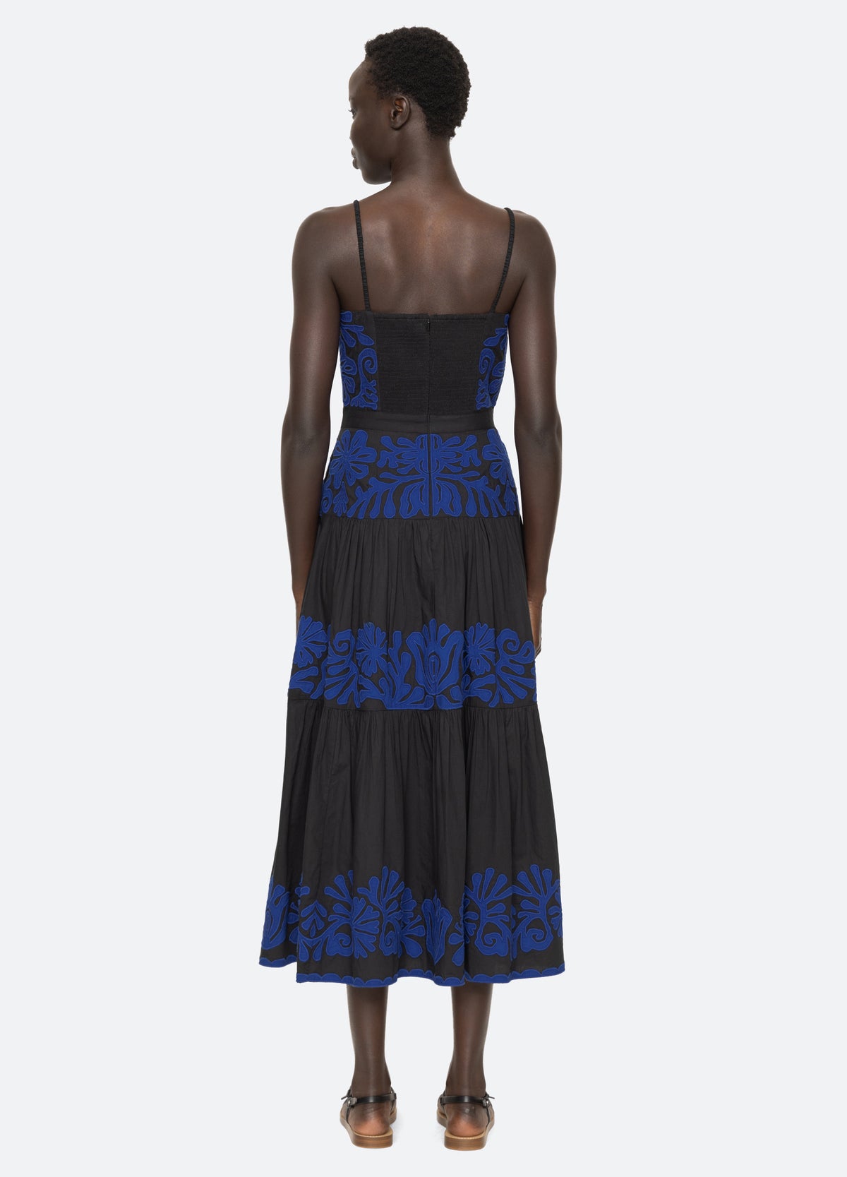 blue-agathe dress-back view - 10