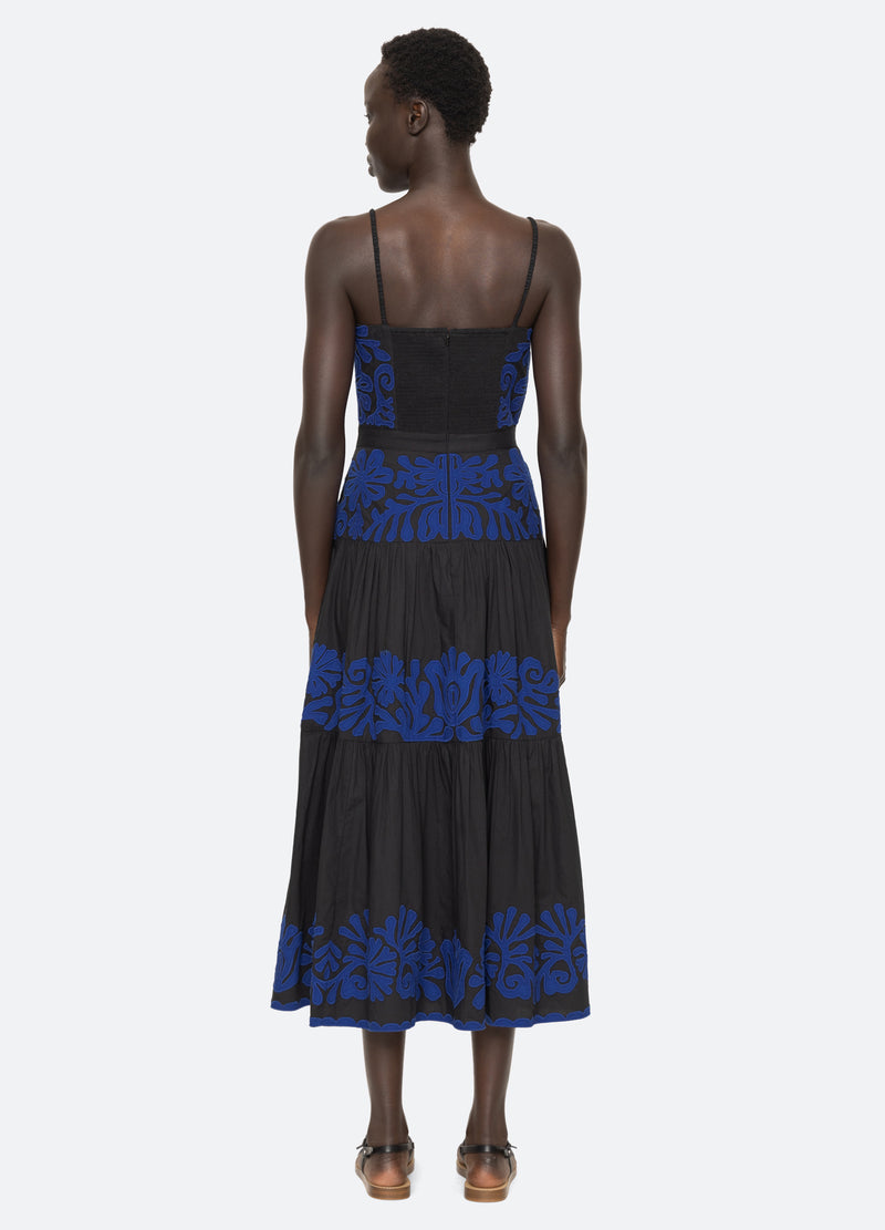 blue-agathe dress-back view - 10