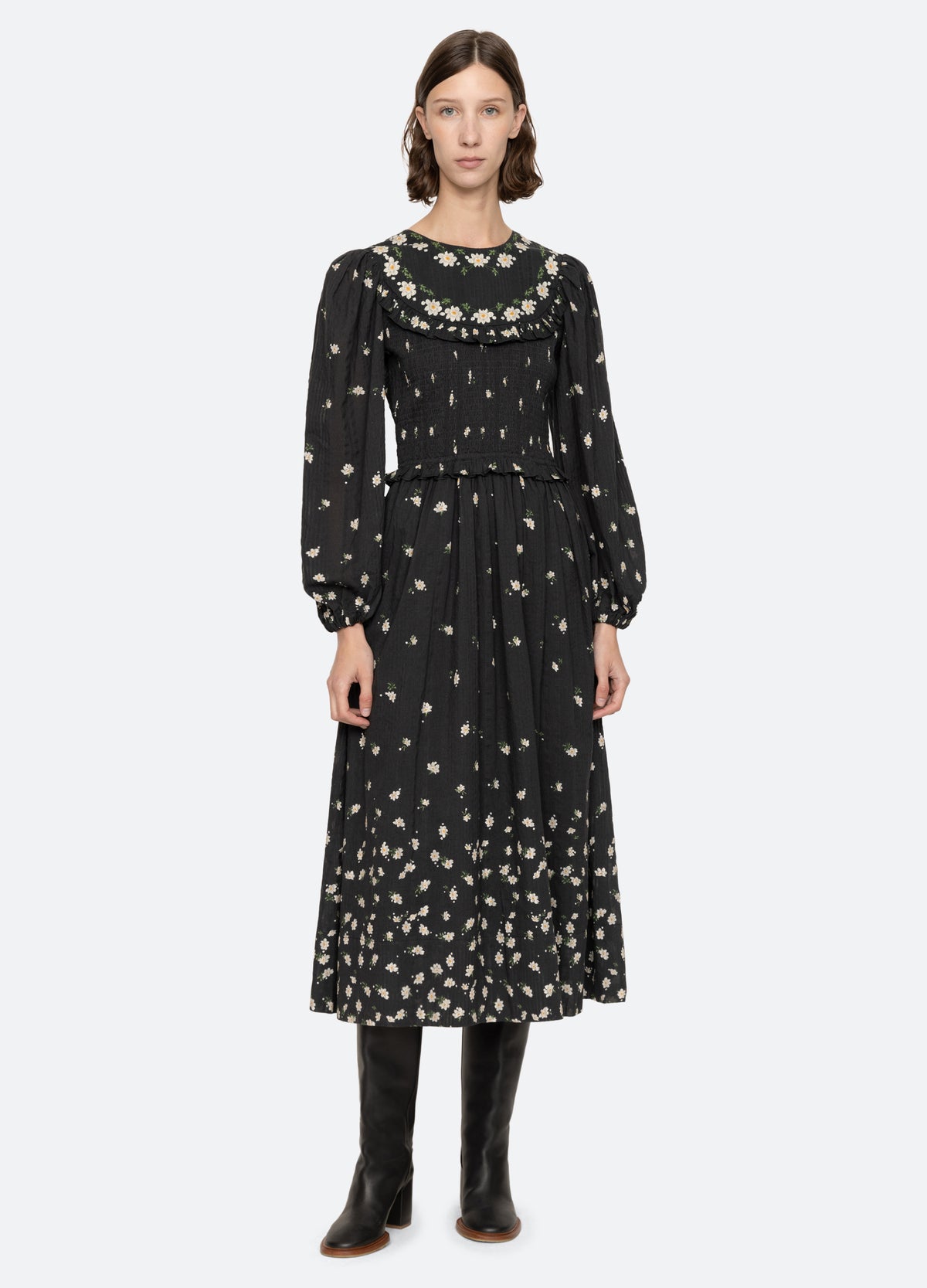 black-elizabeth l/s dress-front view - 2