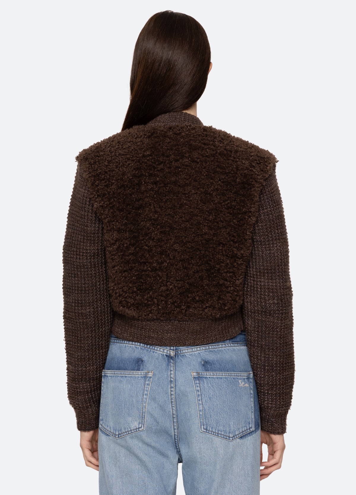 chocolate-fenna jacket-back view - 2