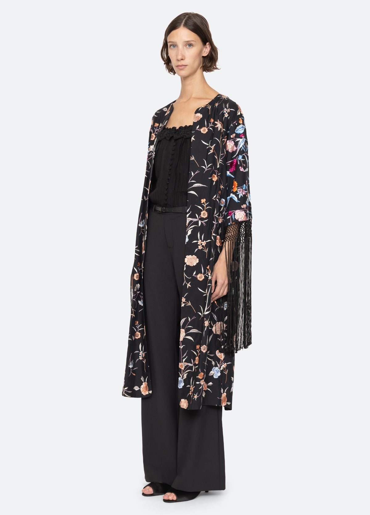 black-priscilla robe-three quarter view - 5