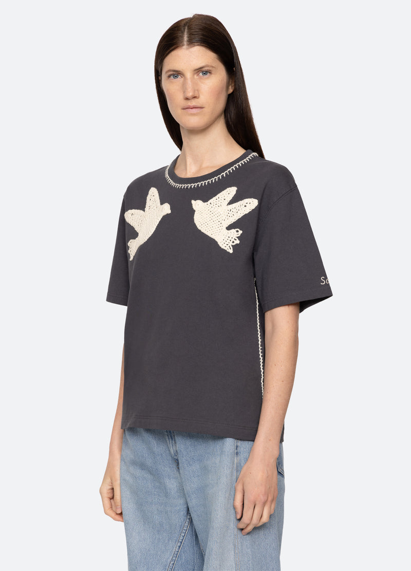 charcoal-sally t-shirt-three quarter view - 5