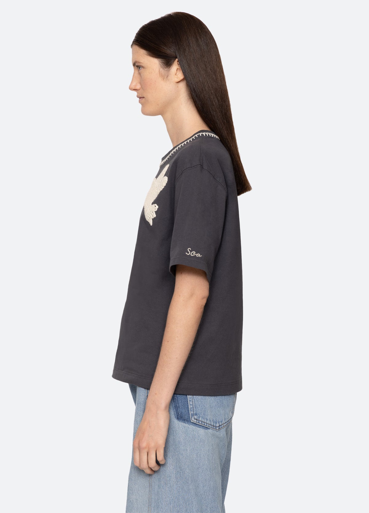 charcoal-sally t-shirt-side view - 4