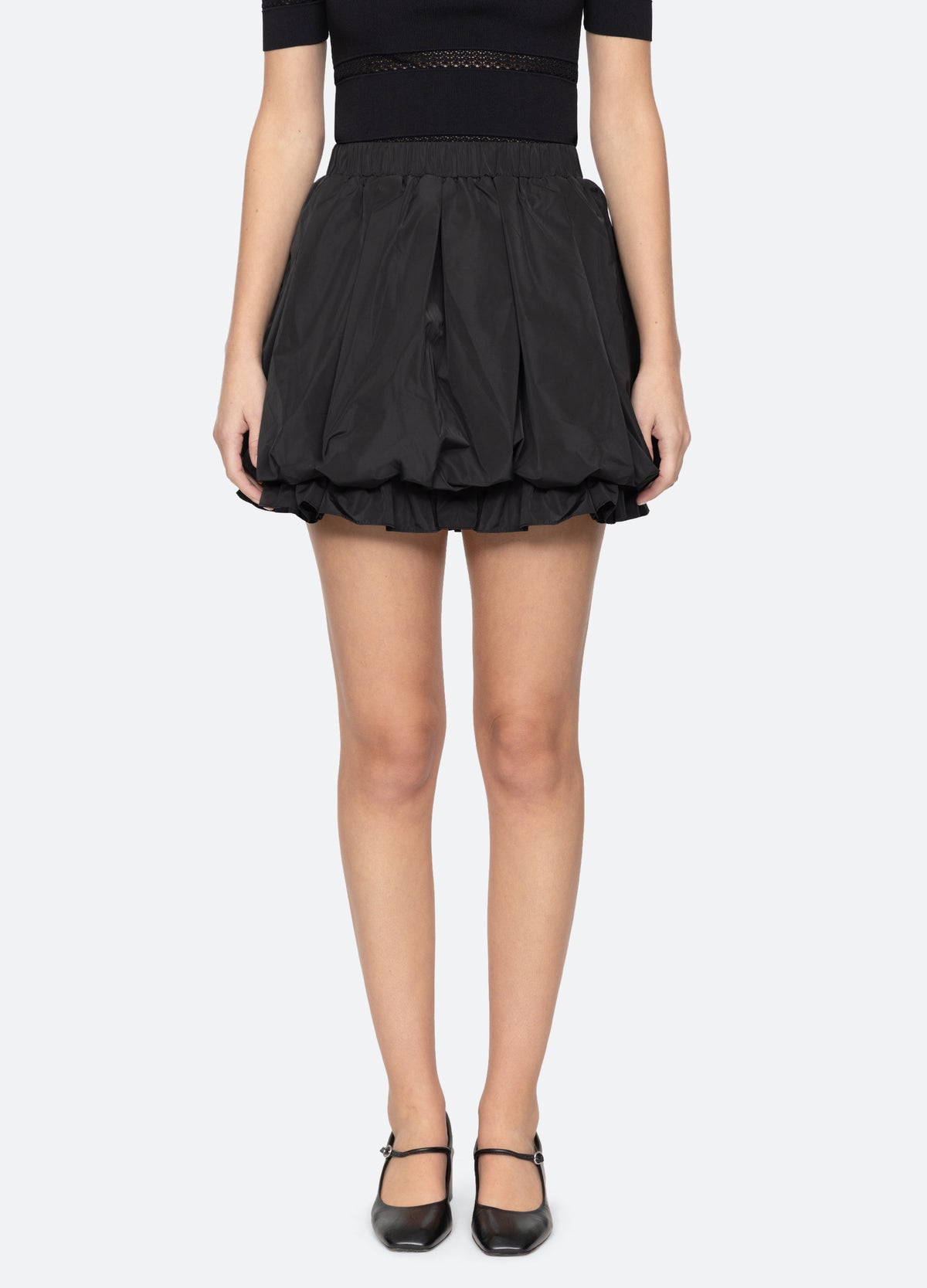 black-belen mini skirt-front view