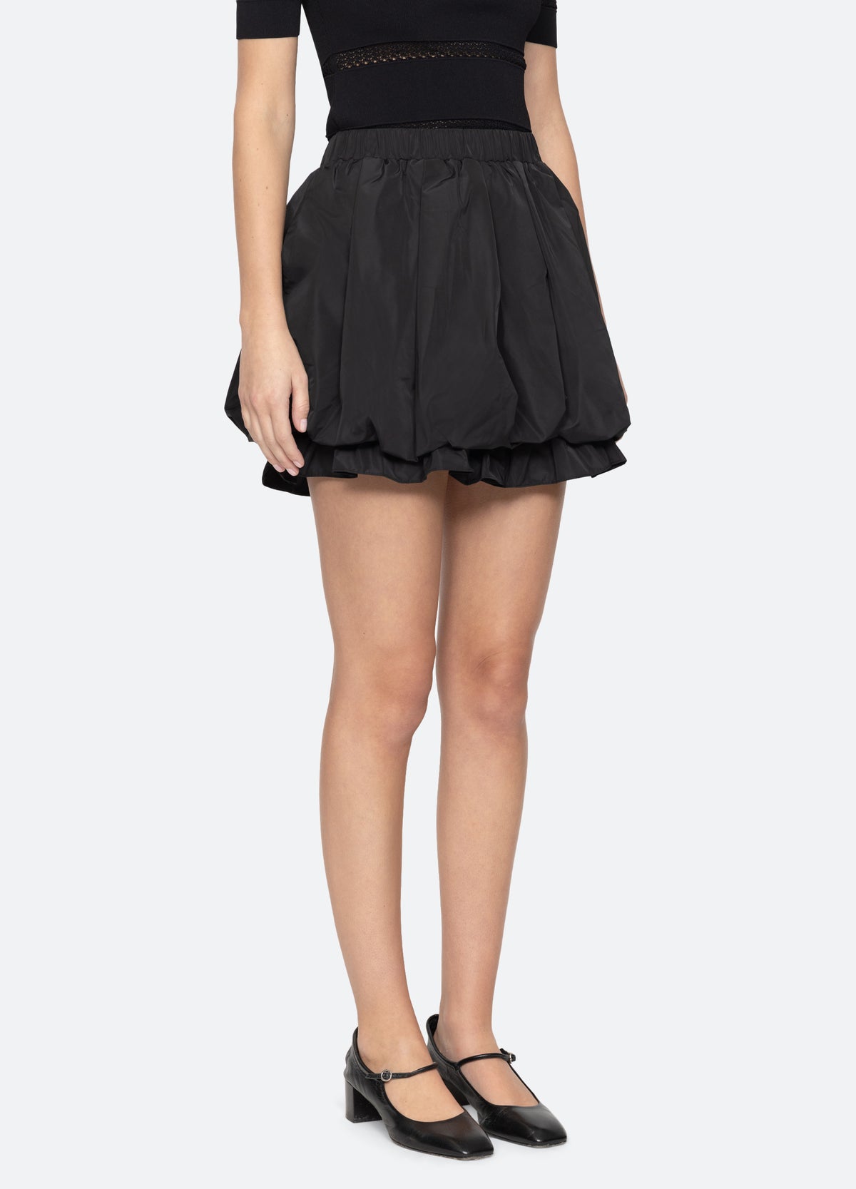 black-belen mini skirt-three quarter view 2 - 6