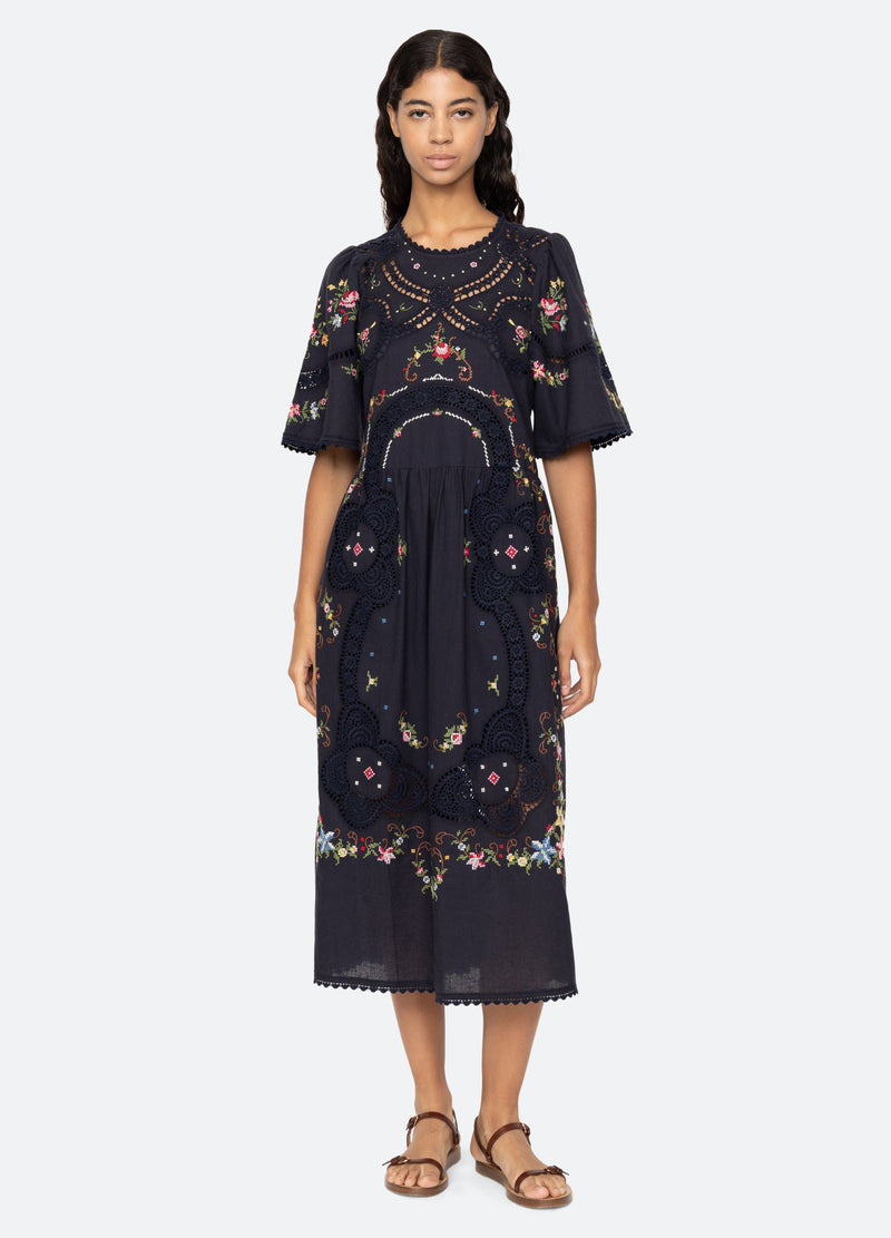 Sea | Edwina S/S Dress | M | Burgundy Sea | Edwina S/S Dress | M | Burgundy