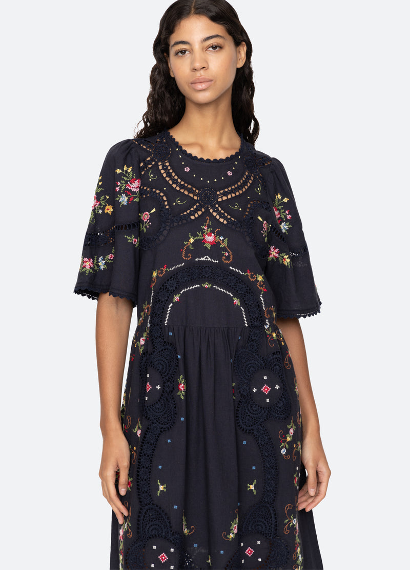 Sea | Edwina S/S Dress | M | Burgundy Sea | Edwina S/S Dress | M | Burgundy