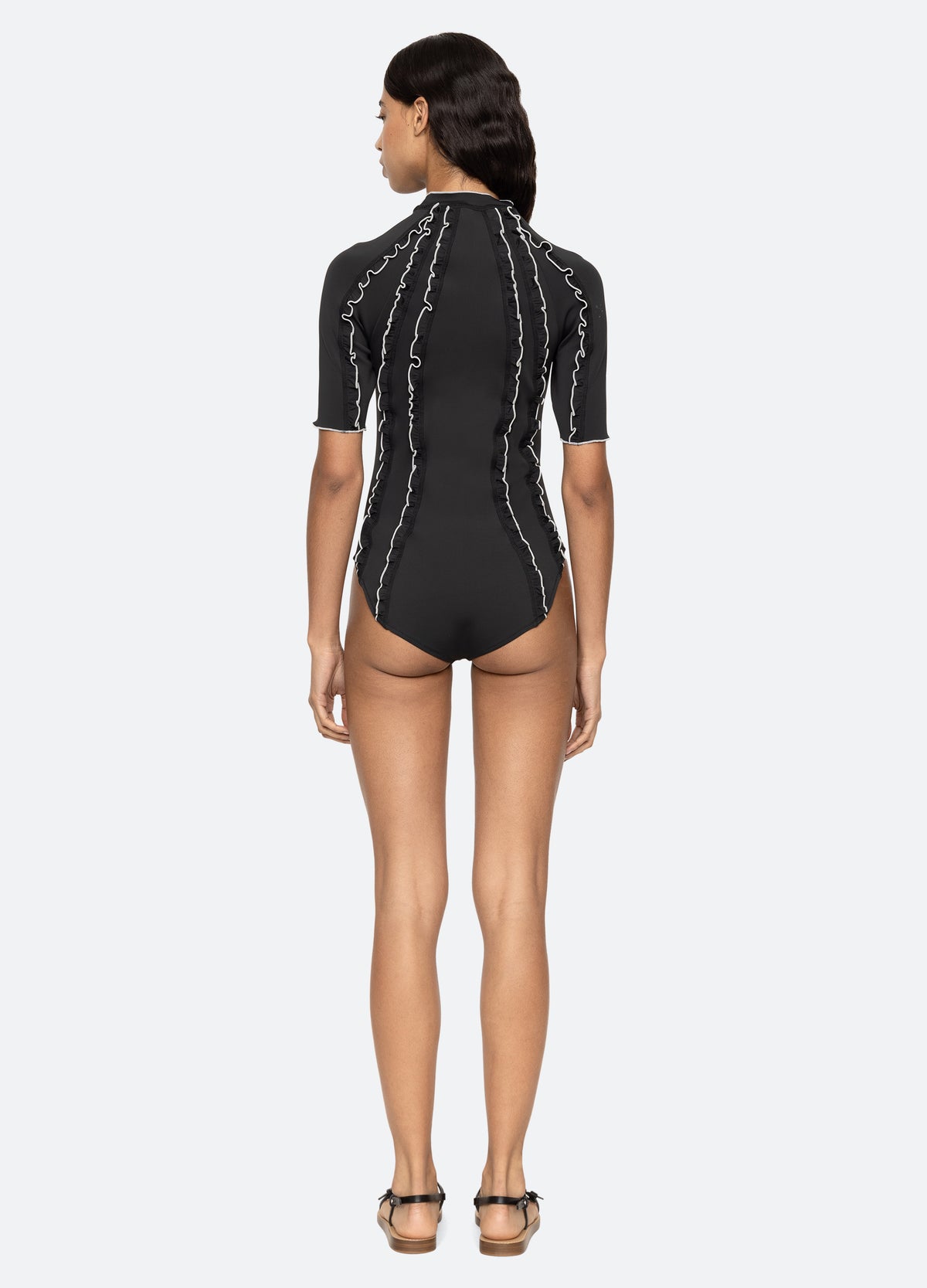 black-camille one piece-back view - 3