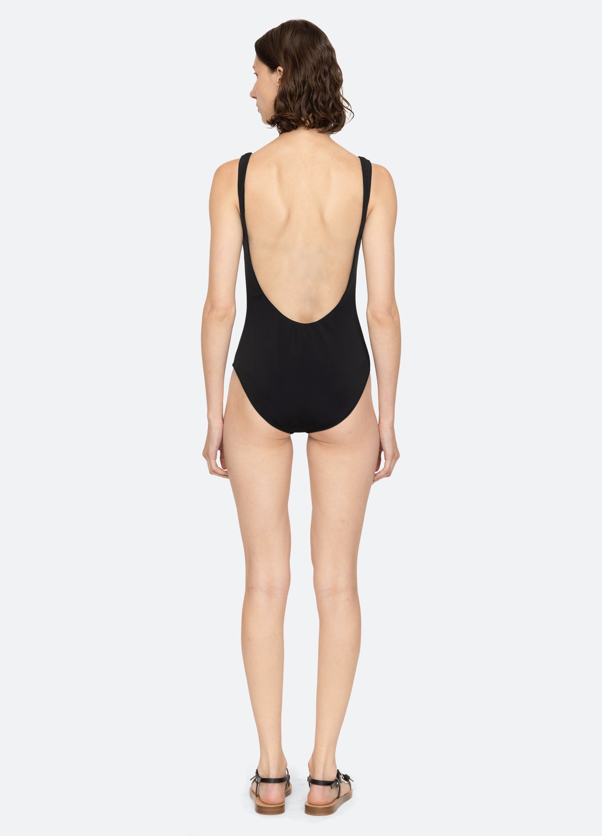 black-sally one piece-back view - 3