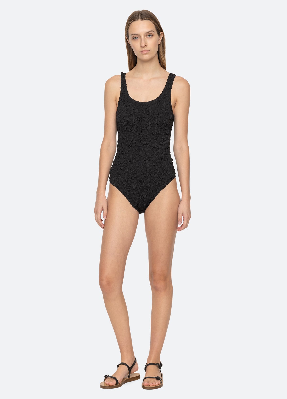 black-slone one piece-front view - 2