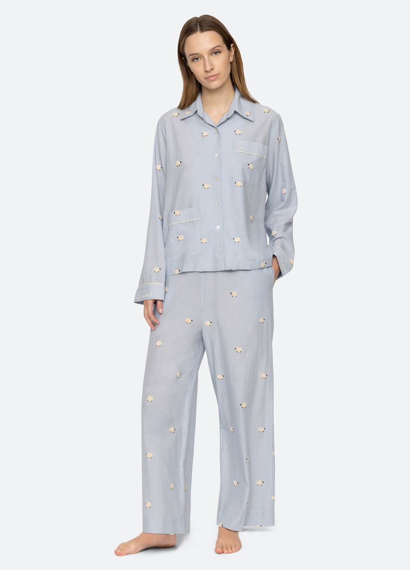 sky-sheep pj set-front view - 2