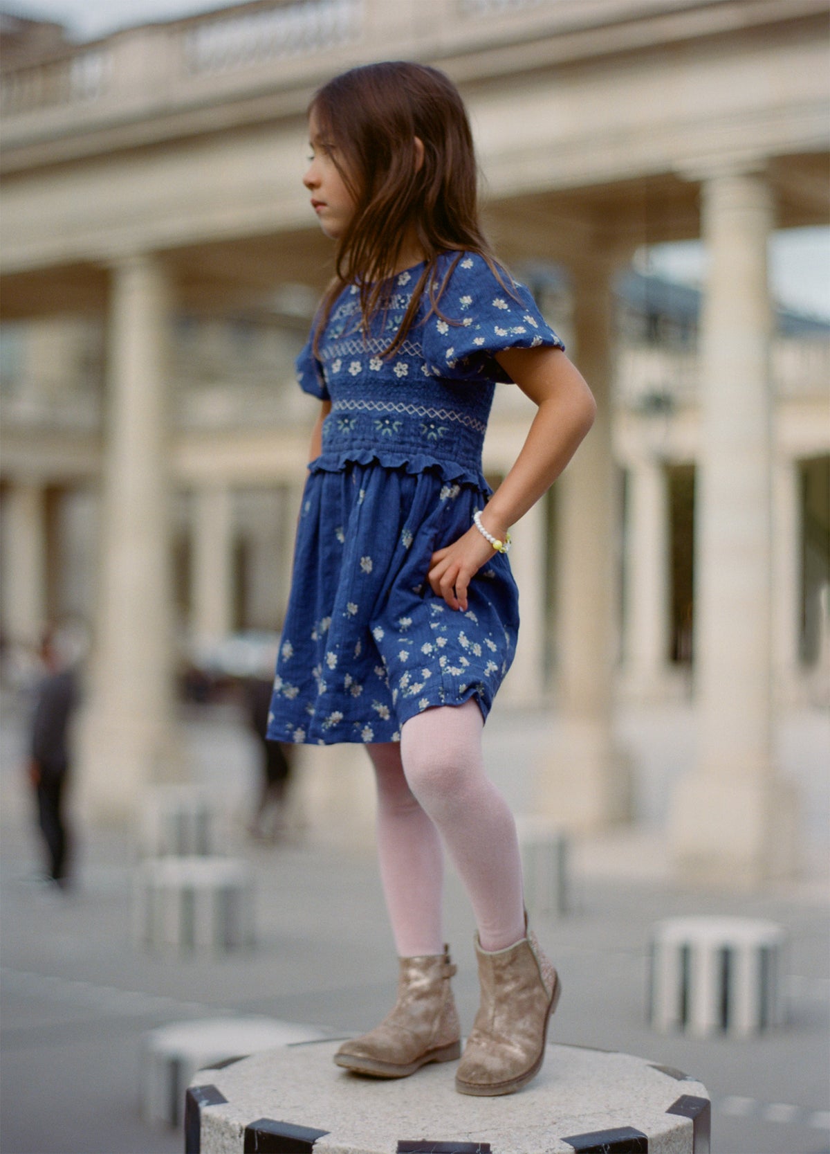 blue-elizabeth kids dress-editorial view