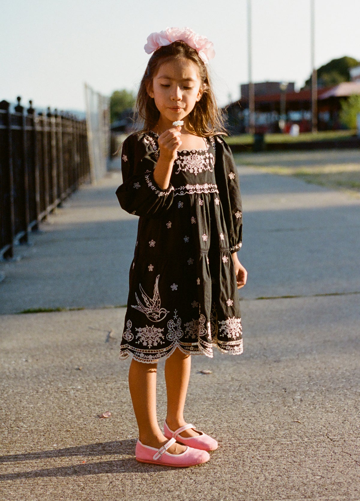 black-kingsley kids dress-editorial view