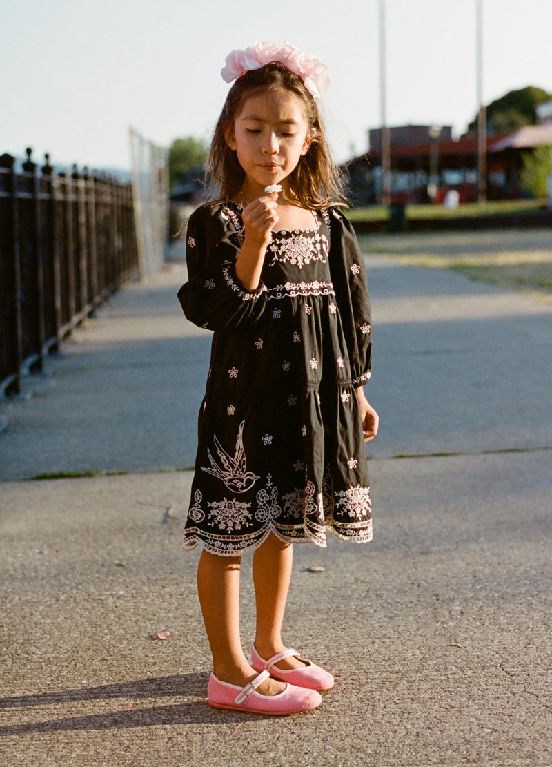 black-kingsley kids dress-editorial view - 1