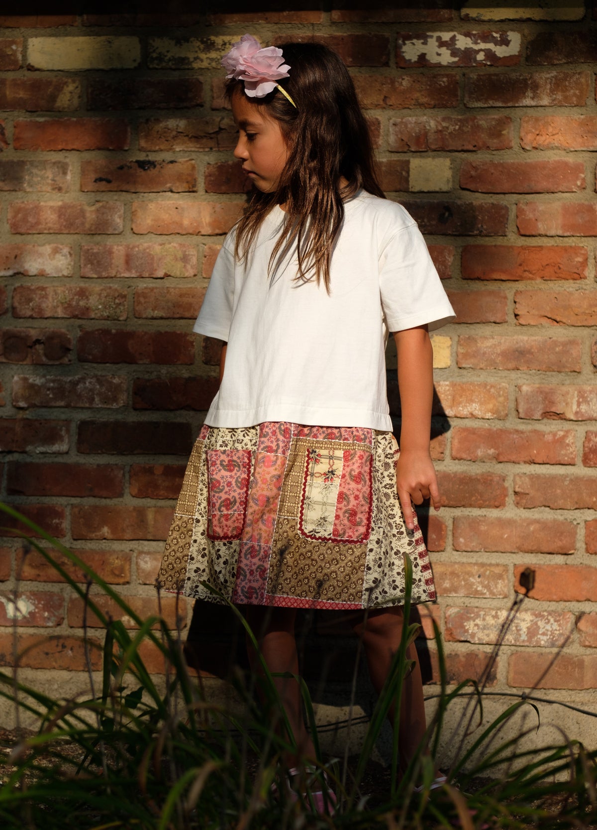 multi-panna kids dress-editorial view