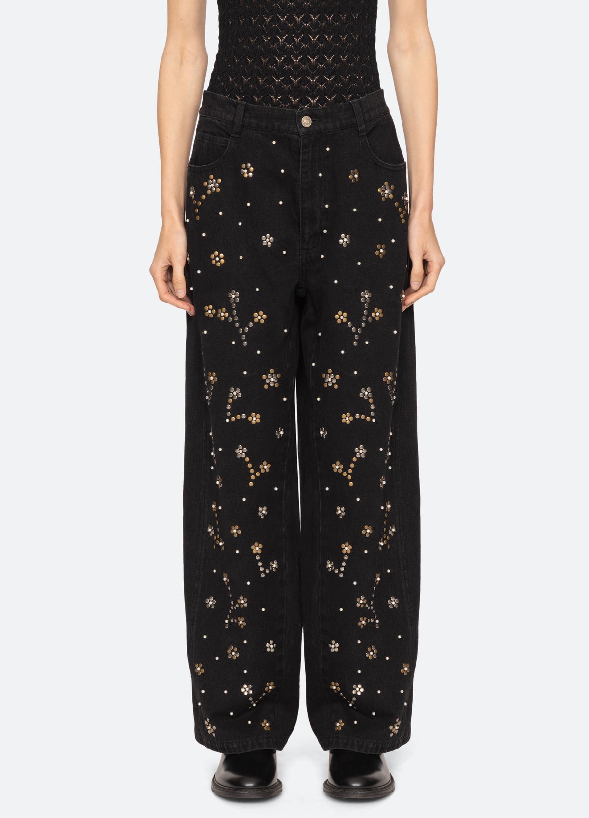 black-etta jeans-front view