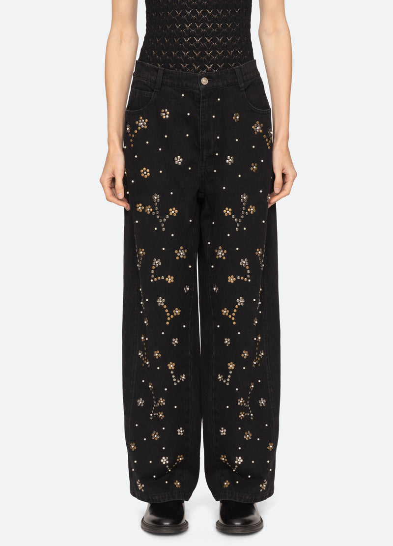 black-etta jeans-front view - 1