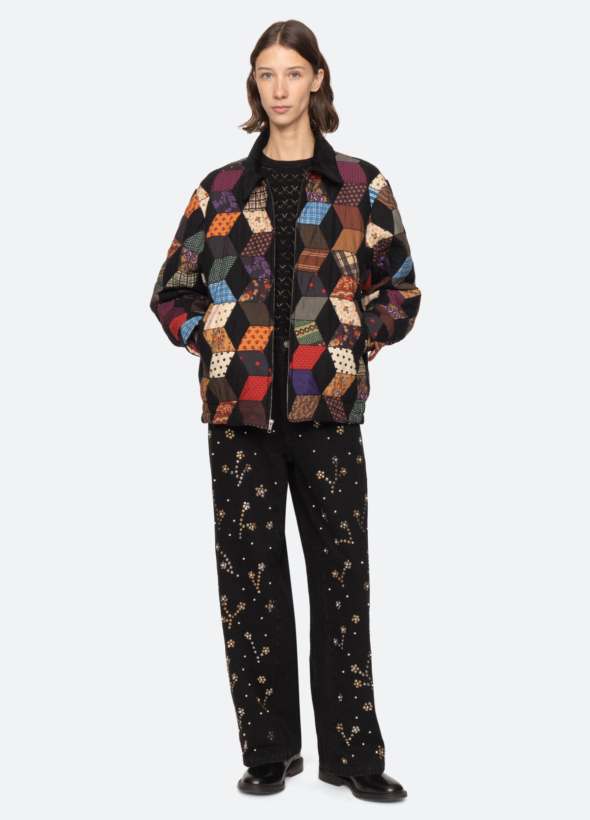 black-etta jeans-full body view - 7