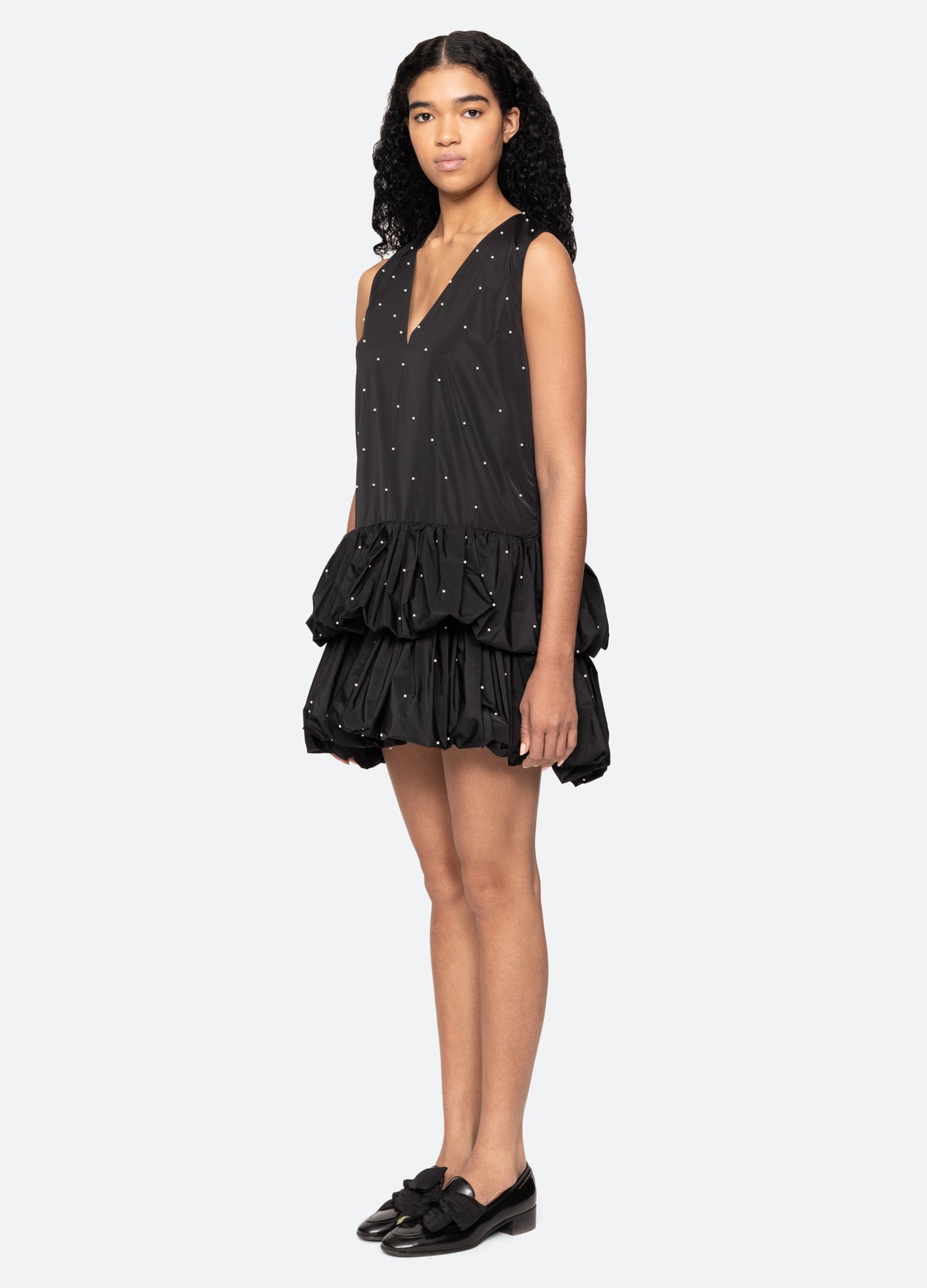 black-alberta dress-three quarter view - 6